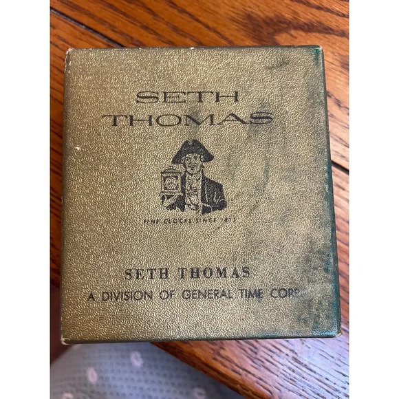 Rare Vintage Seth Thomas 'Portrait' 40 Hour Alarm Clock Brass Silver Dial - Picture 2 of 3